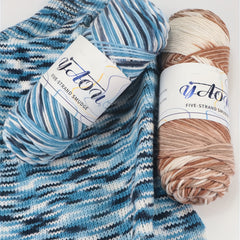 100g Multicolor Yarn, 2 Markers Crochet Yarn 5mm 200meters