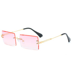 Rimless Rectangle Sunglasses UV400 Sun Glasses