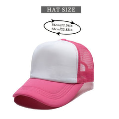 Candy Baseball Cap Mesh Trucker Hat Women Adjustable Sun Hat