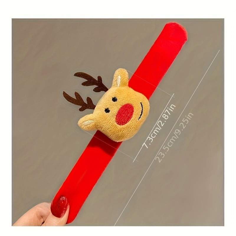 Christmas Snap Rings Plush Figurines Bracelets Rulers Kindergarten Decorations