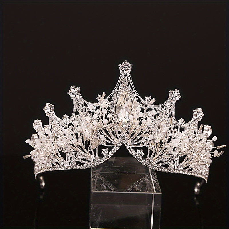 Rhinestone Crown Tiara Bridal High Sense Wedding Photography