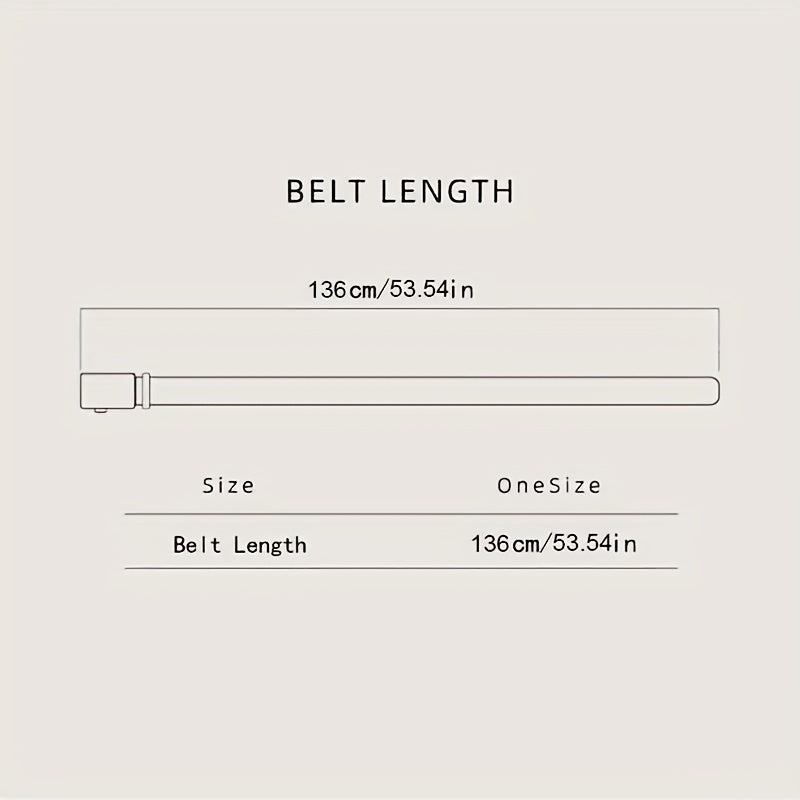 Men's Calfskin Leather Belt Automatic Buckle Business Suit Waist Strap