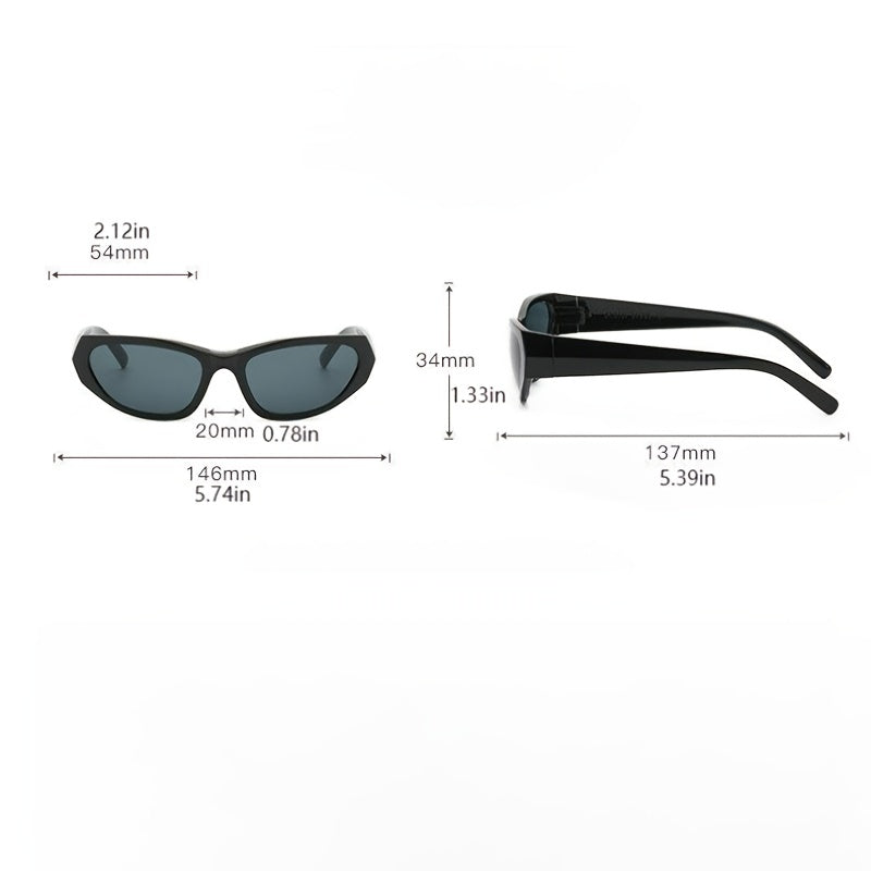 Futuristic Shield Sunglasses Dark Lens Goggles Y2K Sun Glasses