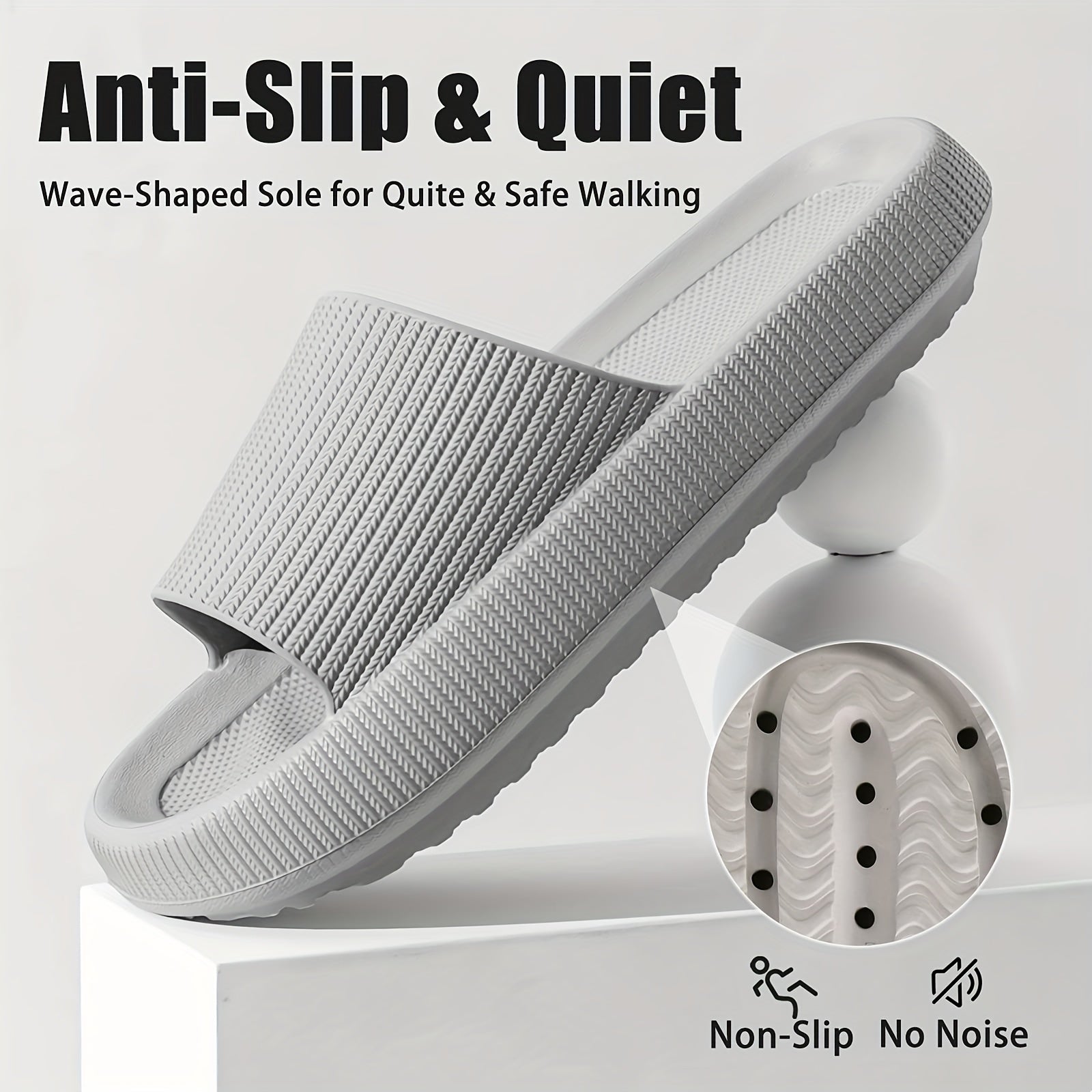 Men's Lightweight Comfy Household Slides, Assorted Colors