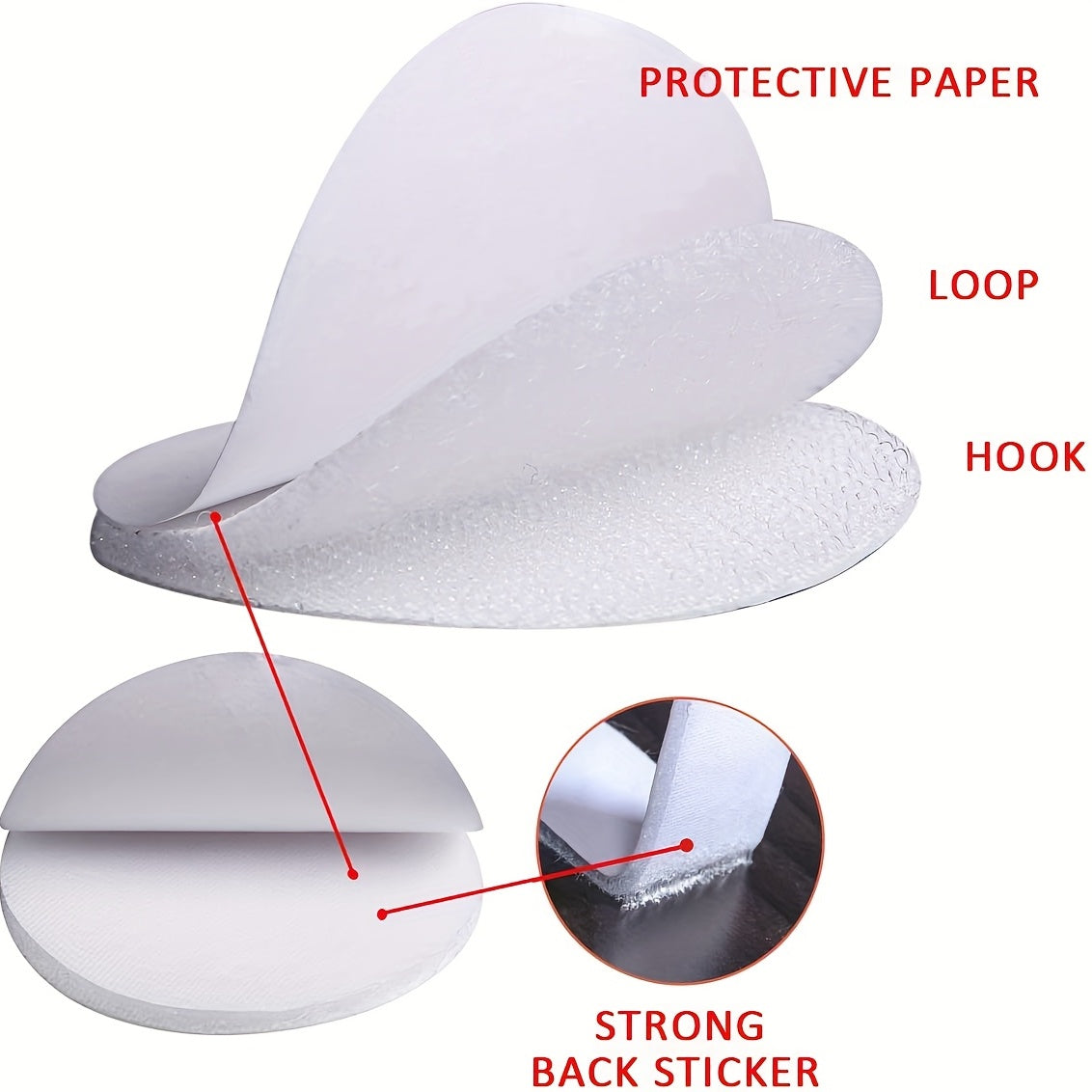 5pc Adhesive Fastener Dots Stickers Double Sided for Sofa Bed Sheet Carpet Table