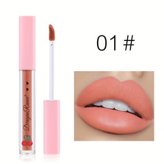 High Pigment Lip Gloss Matte Non-stick Lip Glaze Long Lasting Waterproof