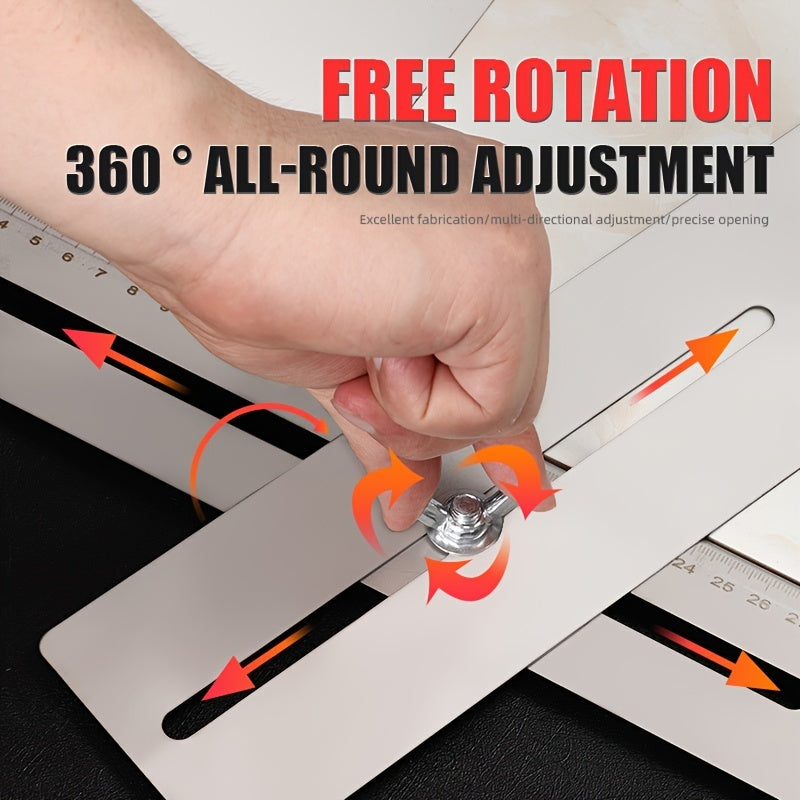 Adjustable Hole Locator Stainless Steel Wall Marking Ruler