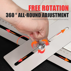 Adjustable Hole Locator Stainless Steel Wall Marking Ruler