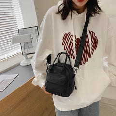 Nylon Crossbody Messenger Pack Square Bag