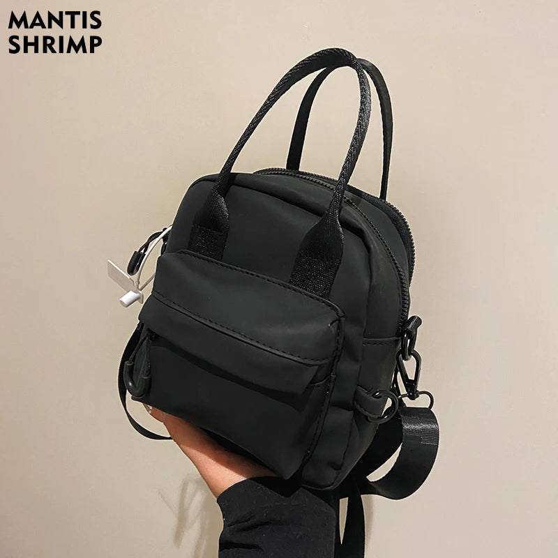Nylon Crossbody Messenger Pack Square Bag