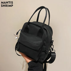 Nylon Crossbody Messenger Pack Square Bag