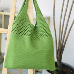Casual Hollow Woven Women Shoulder Bags Large Tote Beach Bag