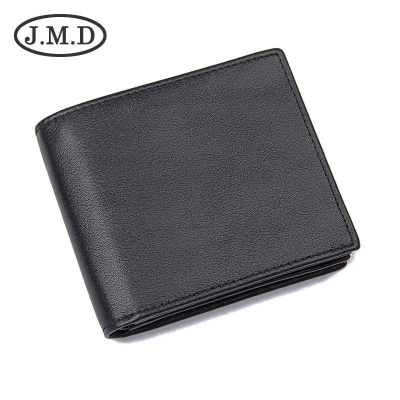 RFID Men's Cowhide Short Wallet Anti-Theft Brush Clip US Dollar Wallet