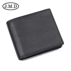 RFID Men's Cowhide Short Wallet Anti-Theft Brush Clip US Dollar Wallet