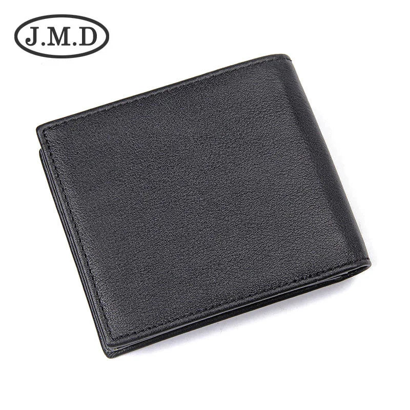 RFID Men's Cowhide Short Wallet Anti-Theft Brush Clip US Dollar Wallet