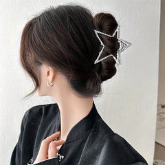 Alloy Star Hair Claw Y2K Style Nonslip Holder