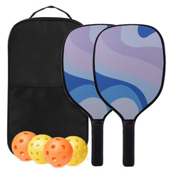 Wooden Pickleball Paddle Set with Accessories for Indoor/Outdoor Activities