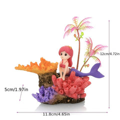 Enchanting Mermaid Coral Aquarium Ornament