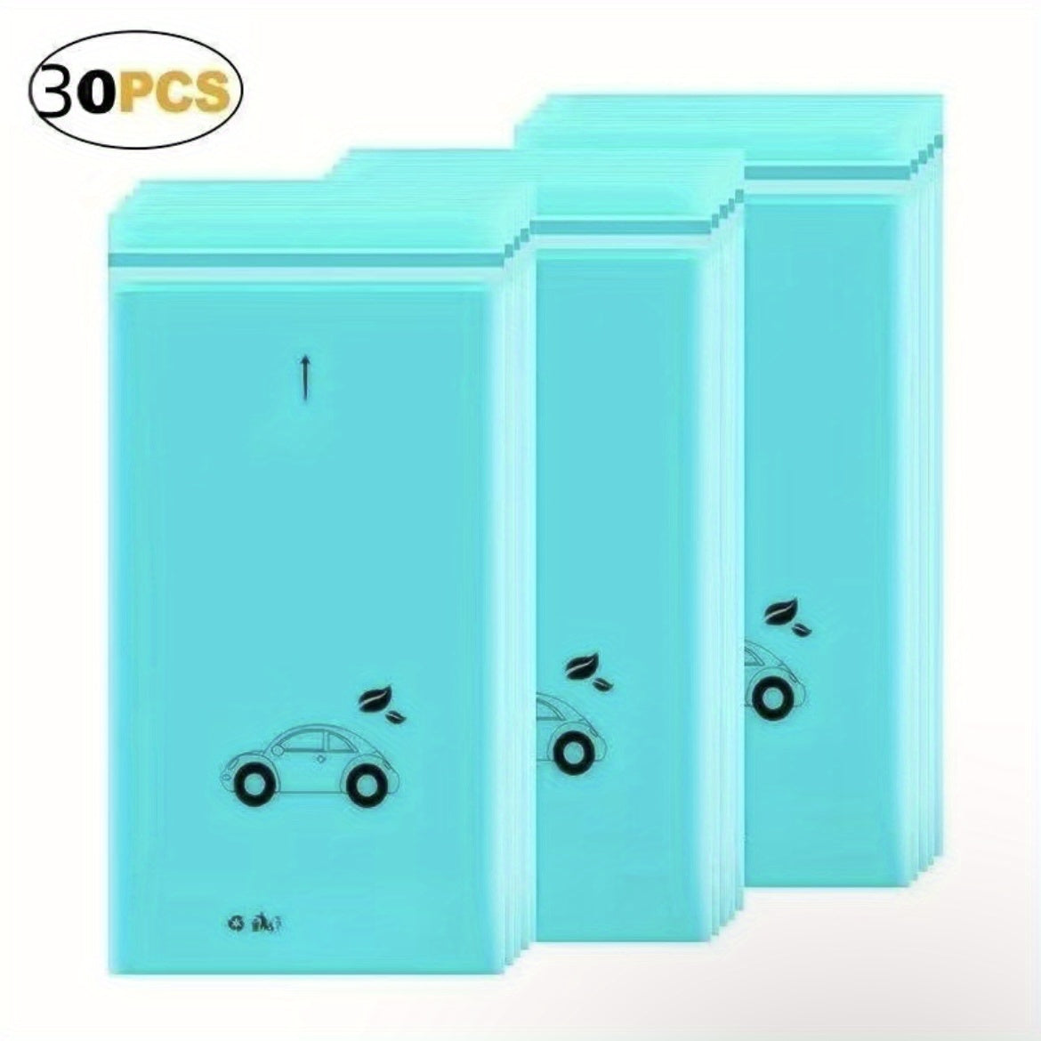 30pcs Car Hanging Vehicle Garbage Bag Disposable Plastic Bag