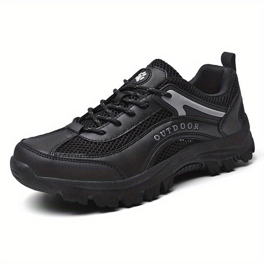 Men's Mesh Lace Up Hiking Sneakers Wear resistant Outdoor Shoes