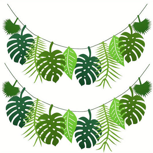 Tropical Leaf Garland Decoration Hawaiian Summer Jungle Safari Party Supplies