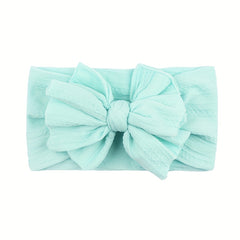 Jacquard Bow Soft Elastic Headband for Baby Girls