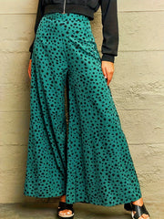 Women's Plus Dalmatian Print Wide Leg Trousers