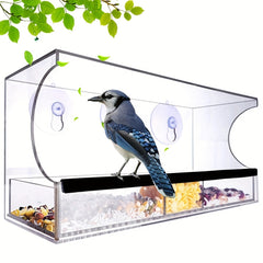Clear Glass Bird Feeder for Window - Attract Birds to Your Home