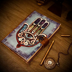 Vintage Palm Journal with Lock A5 Hardcover Notebook for Men and Women
