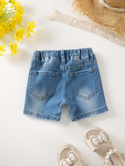 Boys Denim Jeans Shorts with Pockets for Summer