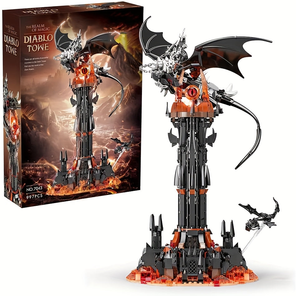 Dark Tower Building Set with Magic Ring and Beast Architecture