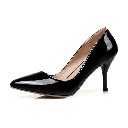 Women's Pointed Toe Court Pumps Slip On Stiletto Heels