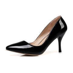 Women's Pointed Toe Court Pumps Slip On Stiletto Heels