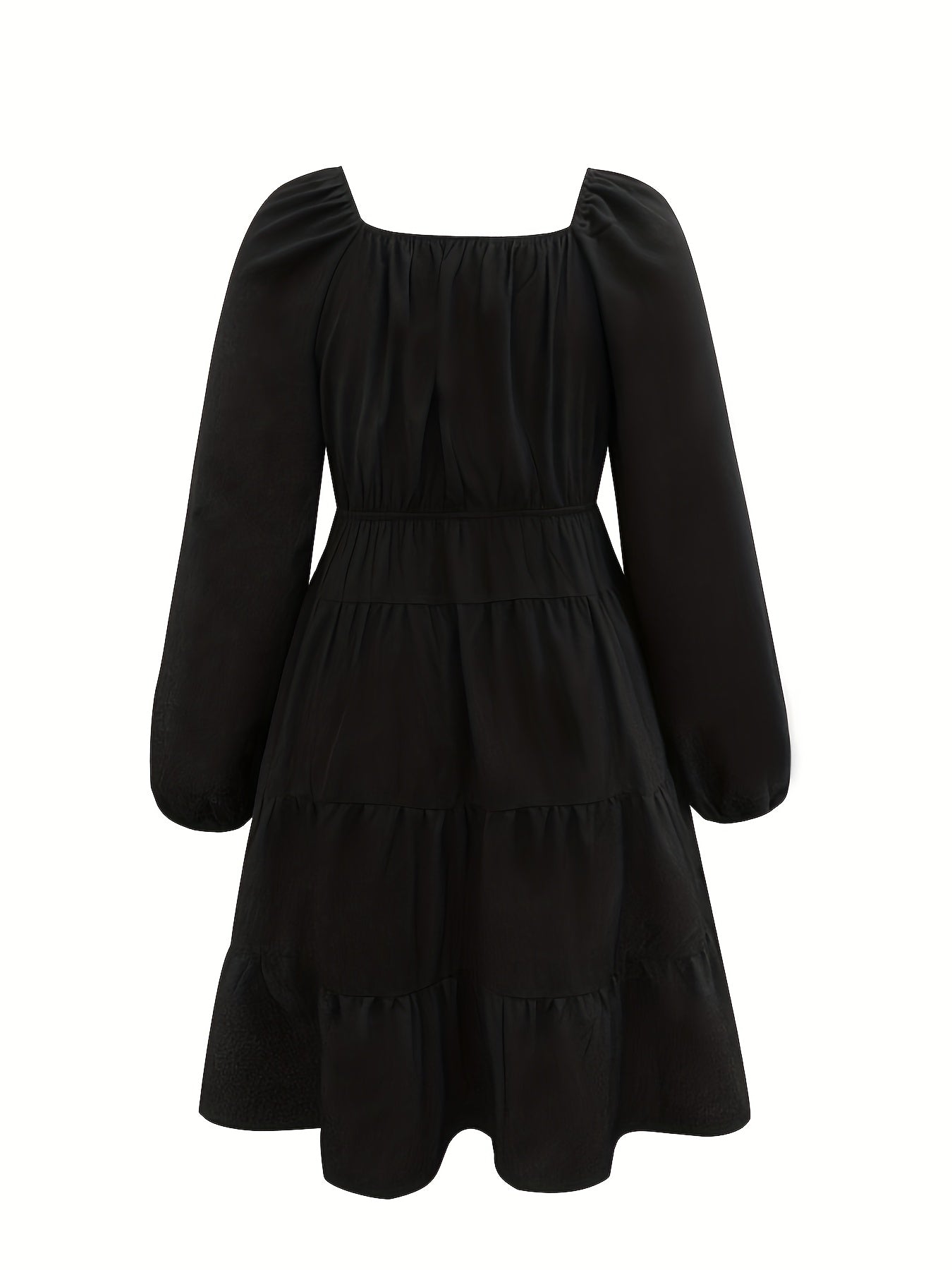  Lantern Sleeve Deep V Neck Maxi Dress