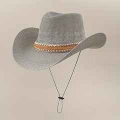 Men's Summer Straw Hat Outdoor Sun Visor Travel Sun Hat