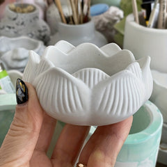 Lotus Gypsum Flowerpot Mould for DIY Candle Pot Making