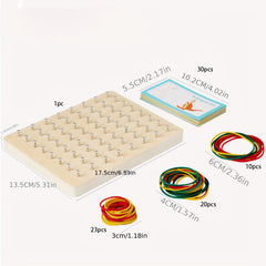 Montessori Shape Pegboard Puzzle Game Wooden Toys