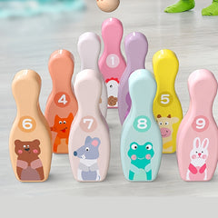 Colorful Animal Bowling Ball Interactive Puzzle Toys