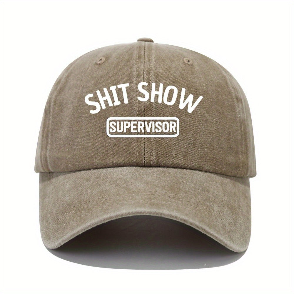 Hip Hop Unisex Baseball Cap Letter Printed Distressed Dad Hat
