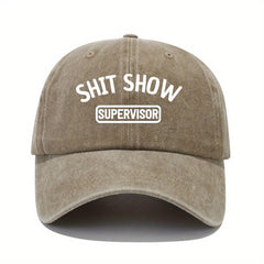 Hip Hop Unisex Baseball Cap Letter Printed Distressed Dad Hat