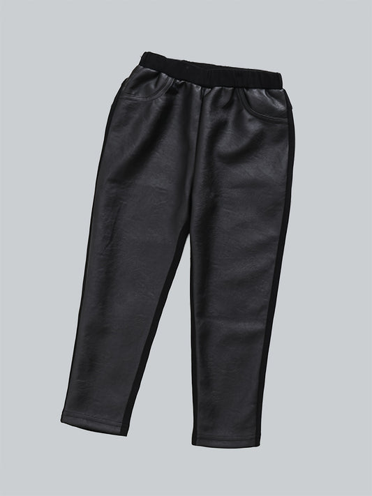 Boys Faux Leather Long Pants Spring Autumn Kids Clothing