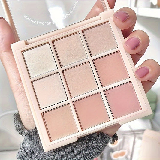 9 Shade Nude Eyeshadow Palette Matte & Shimmer Finishes