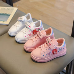 Casual Cartoon Low Top Sneakers For Girls Lightweight Anti Slip Sneakers