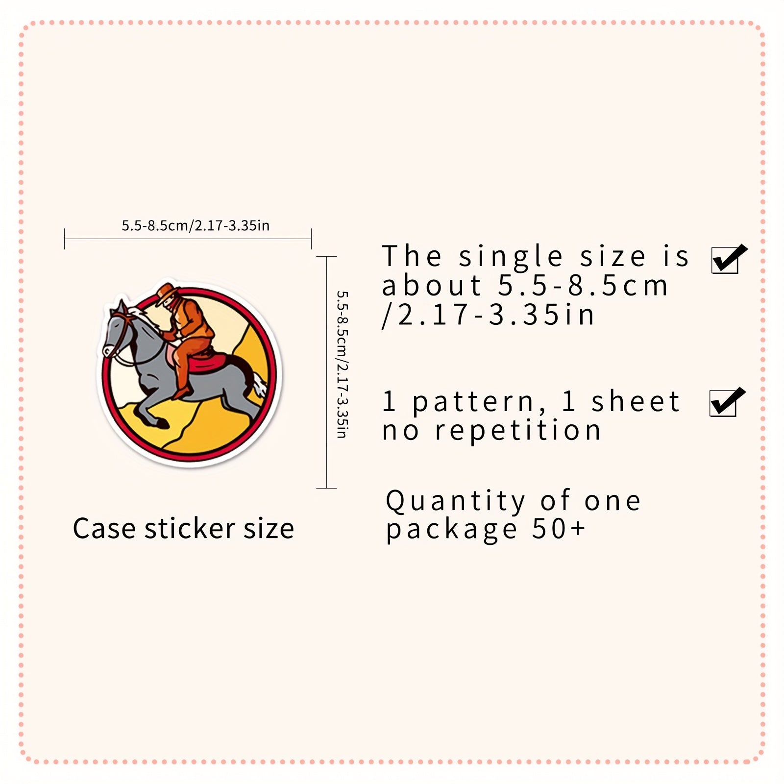 50pcs Western Cowboy Stickers for Motorcycles Laptops DIY Projects