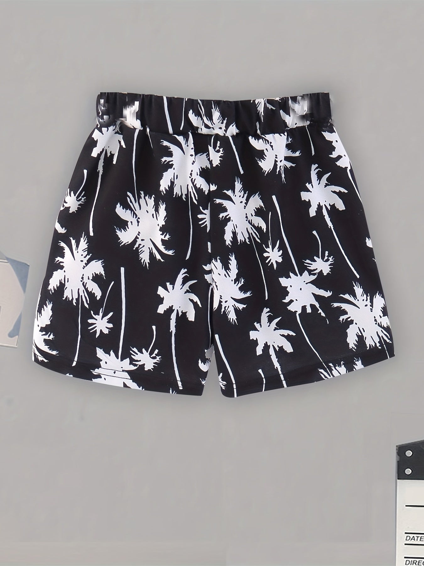 Hawaii Coconut Tree Print Boys Comfort Shorts Quick Drying for Summer