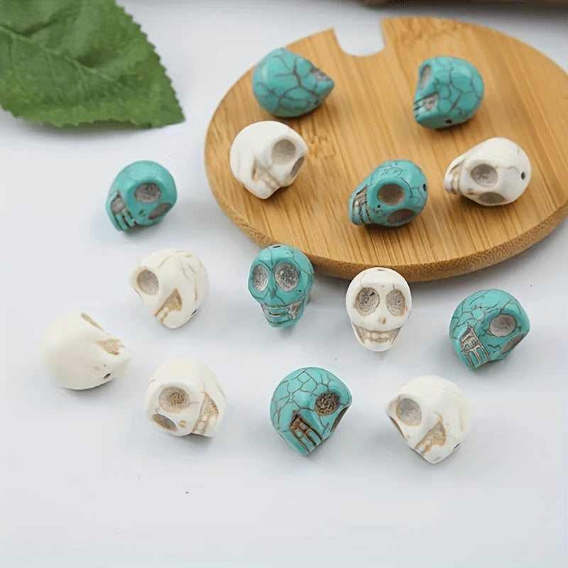 20pcs Gothic Skull Head Pendants Beads Charms DIY Jewelry Making Art Craft