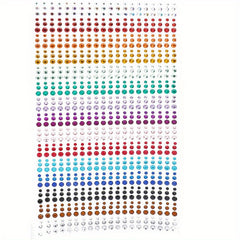 900pcs Rhinestone Stickers 15 Colors DIY Face Nail Makeup 3mm 4mm