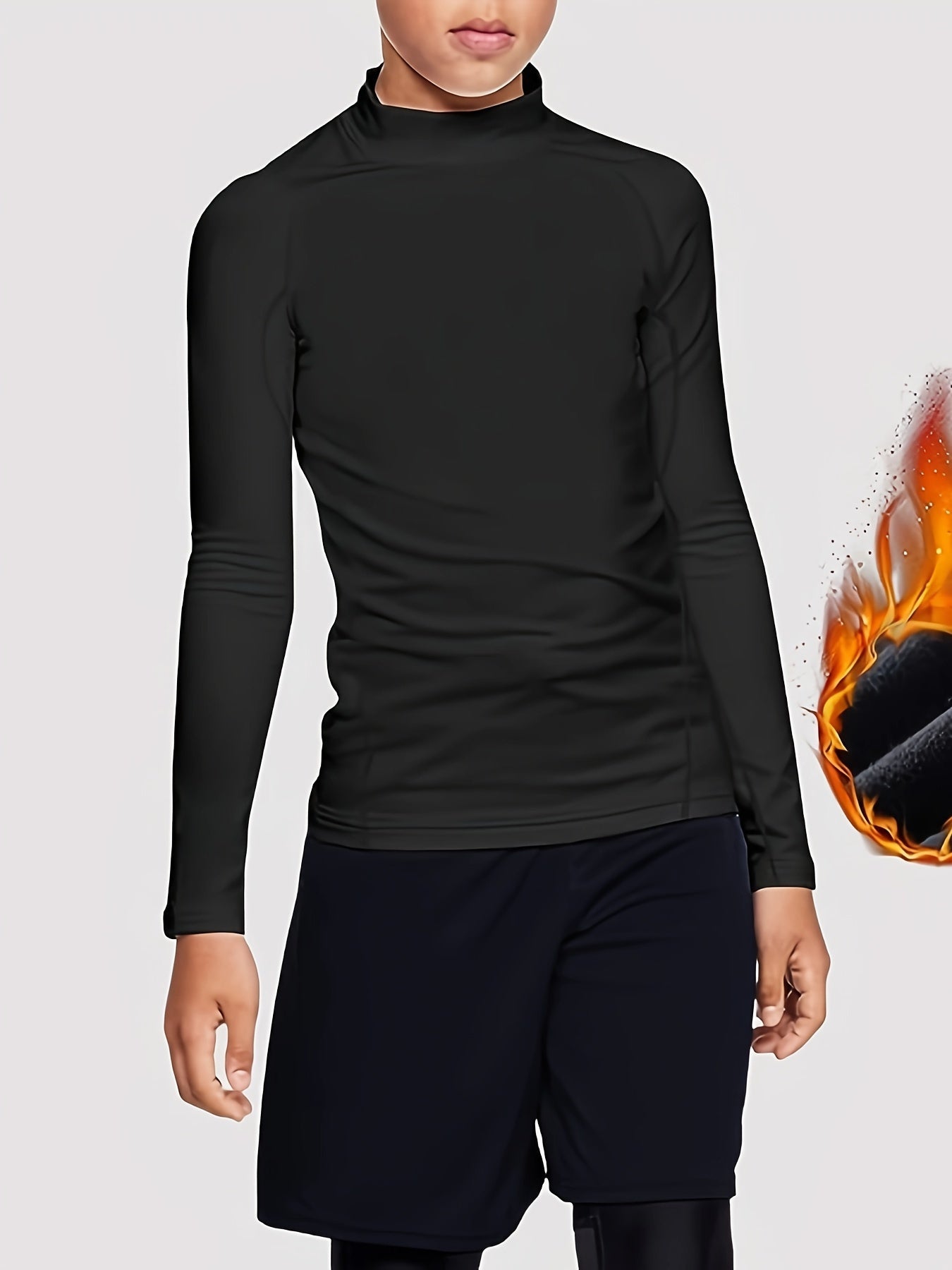 HOPLYNN Youth Thermal Tight Long Sleeve Fleece Shirt Base Layer