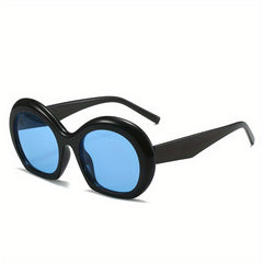 Y2K Oversized Tinted Lens Sunglasses For Women Men Round Inflated Frame Glasses