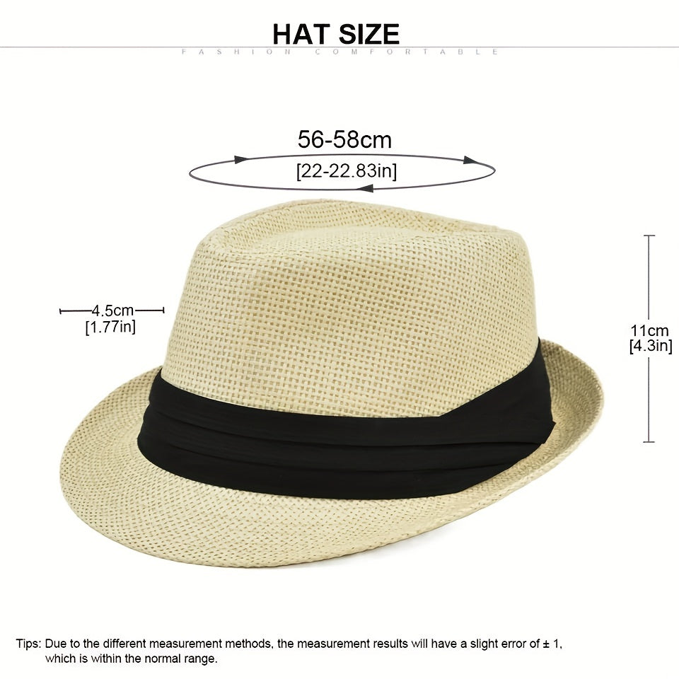Casual Sunshade Straw Hat For Couple Beach Travel